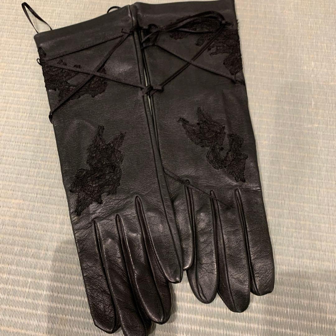 John Galliano ブラック手袋 サイズ7