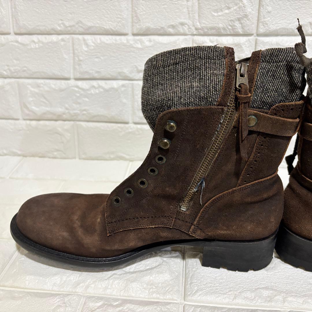 アルフレッドバニスター レースレイヤードワークブーツ 40 y2k スウェード