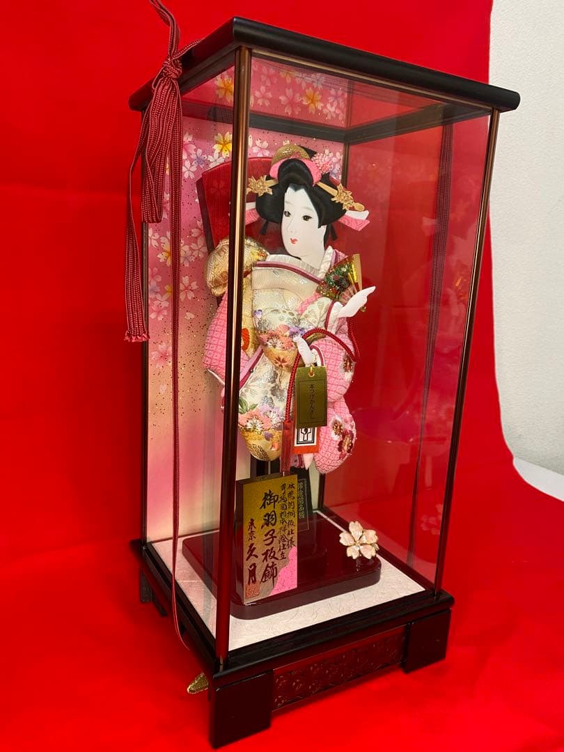 東京久月　羽子板ガラスケース１０号・サイズ　間口約２３×奥行約２１×高さ約４７㎝