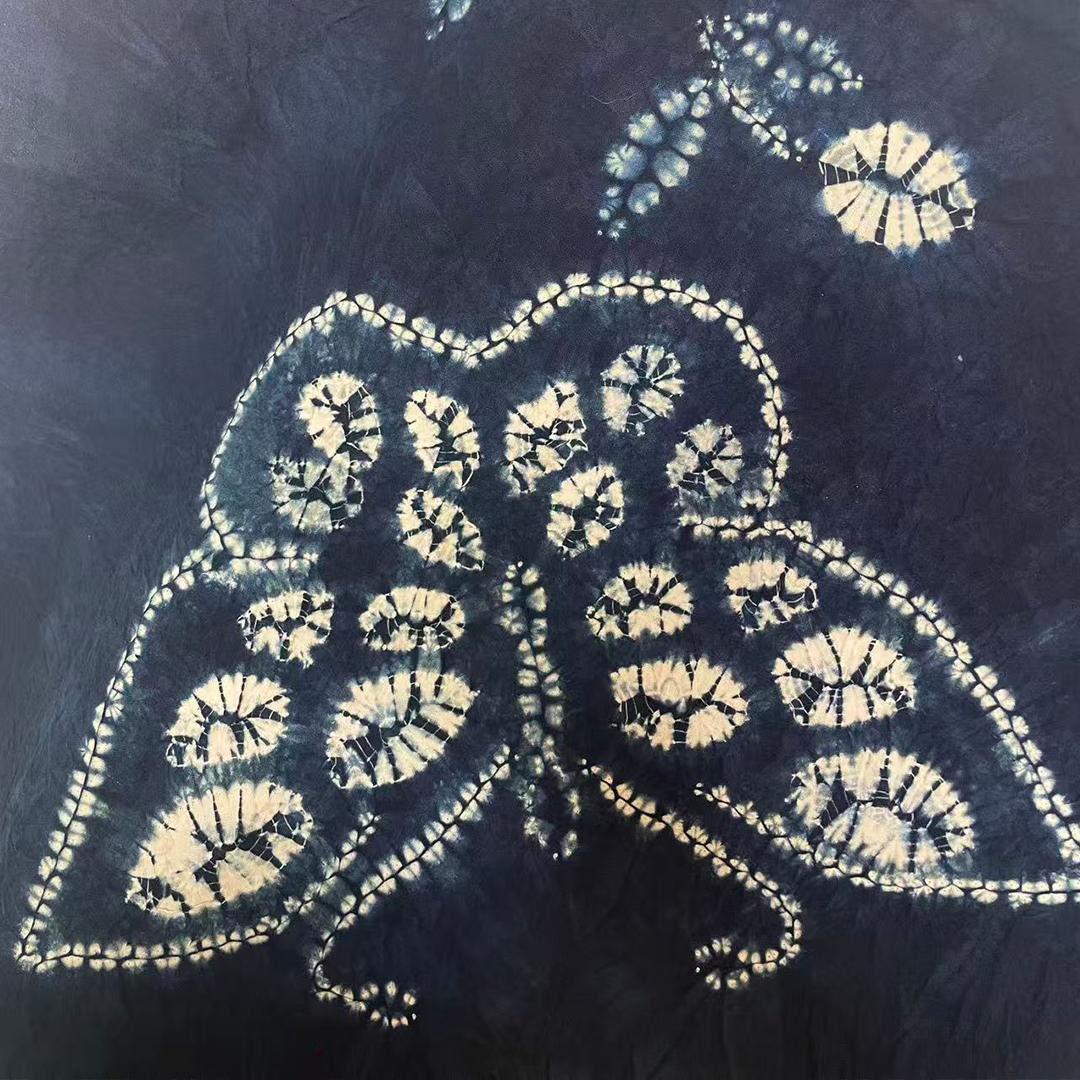 手染め 藍染 布 生地 手絞り 一点物 インテリア 雑貨用