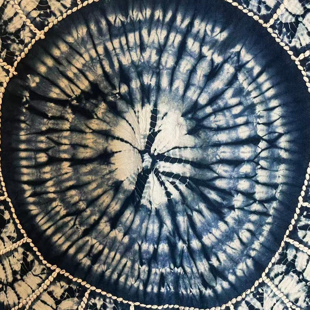 手染め 藍染 布 生地 手絞り 一点物 インテリア 雑貨用