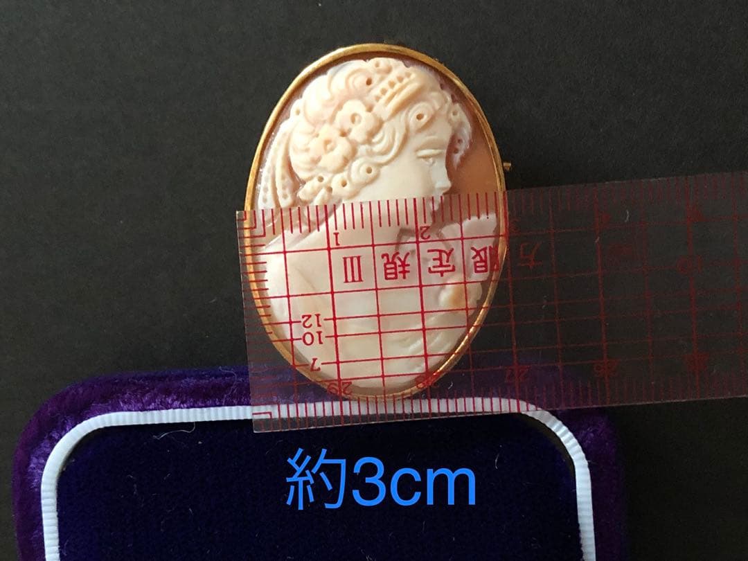 【シェルカメオK18金】ブローチ&トップペンダント