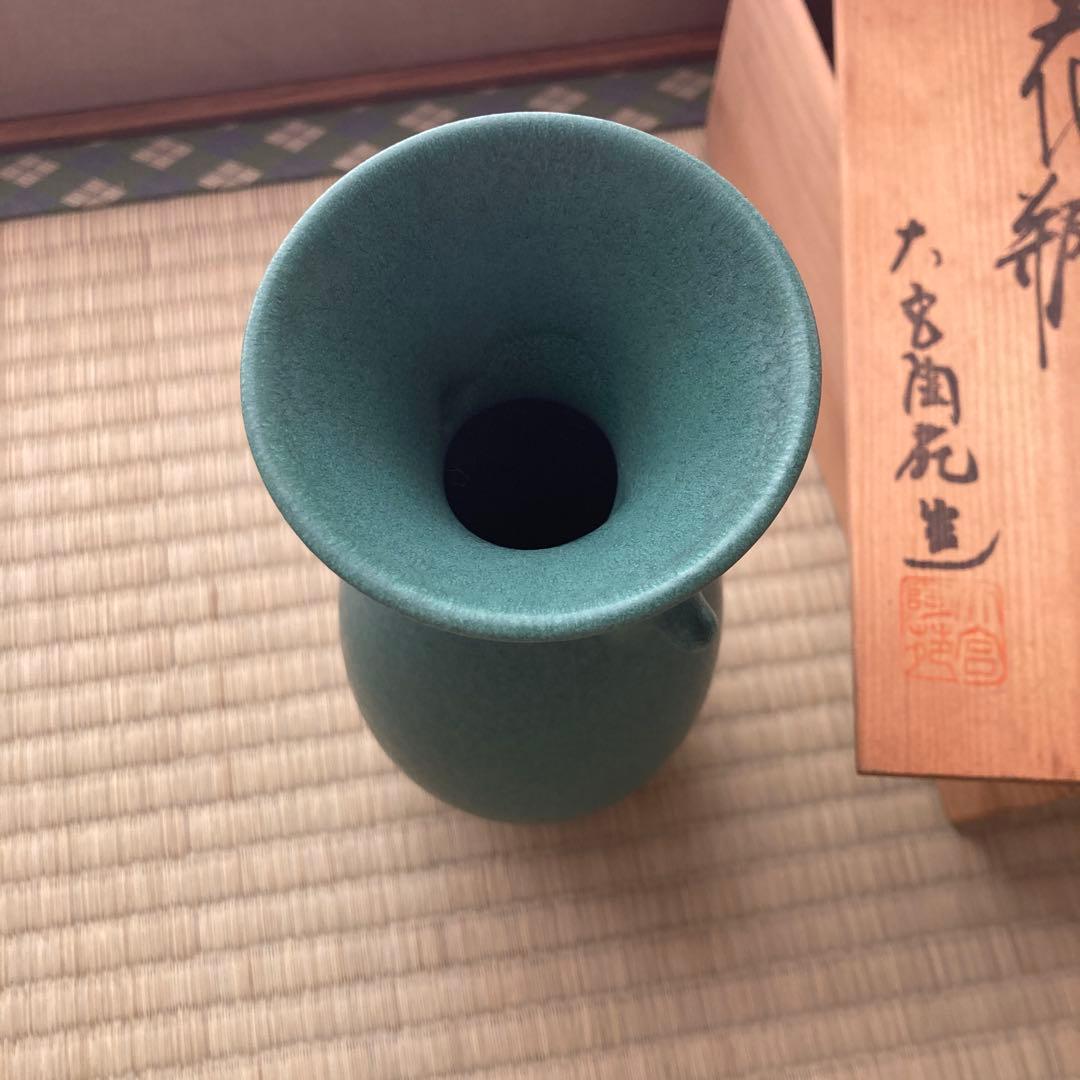 青銅耳付花瓶　大宮陶苑