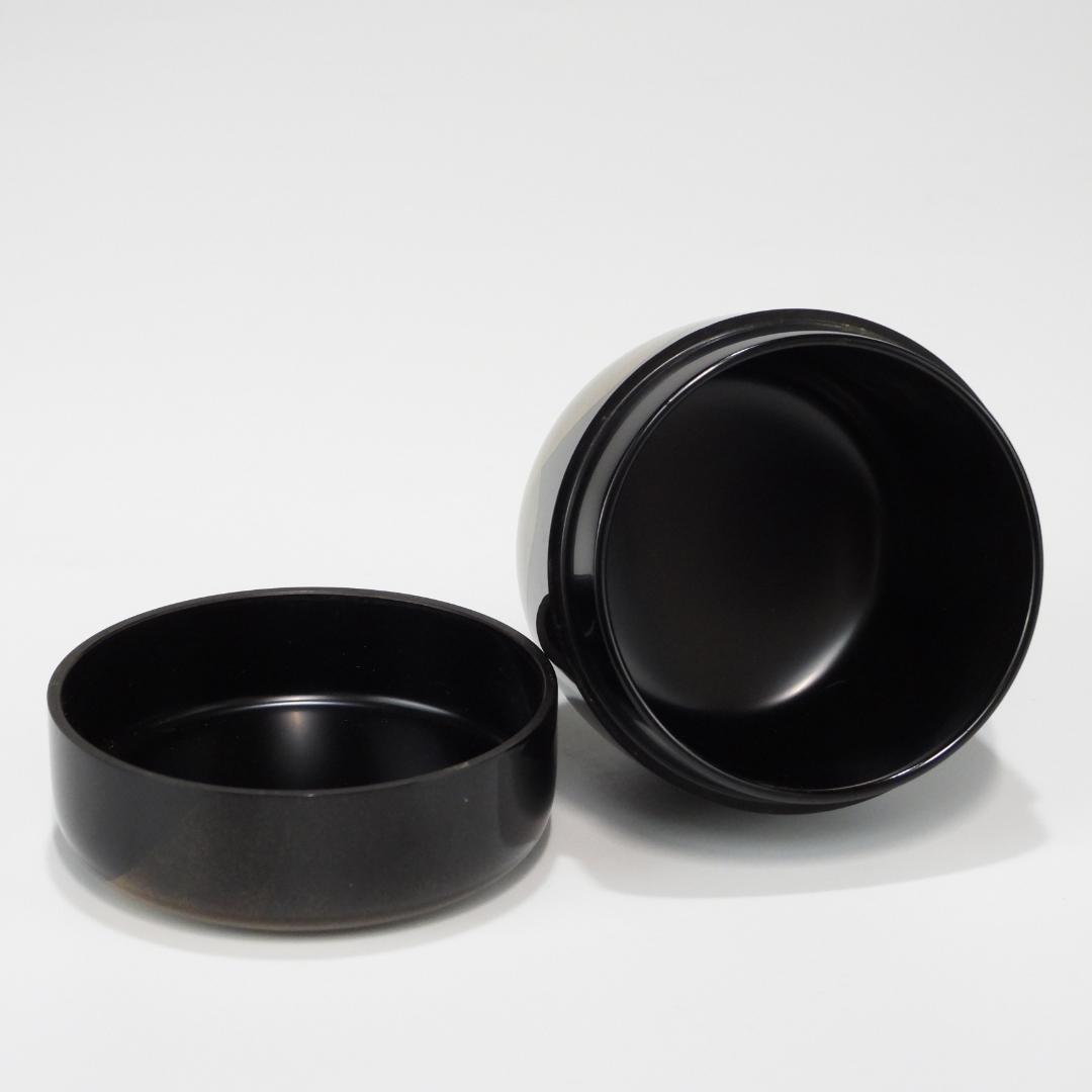 茶道具　棗　中棗　黒塗　遠山蒔絵　桐箱