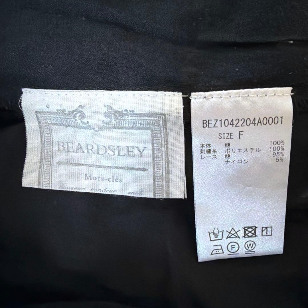 【24SS】BEARDSLEY リバーレースヨークブラウス　ブラック
