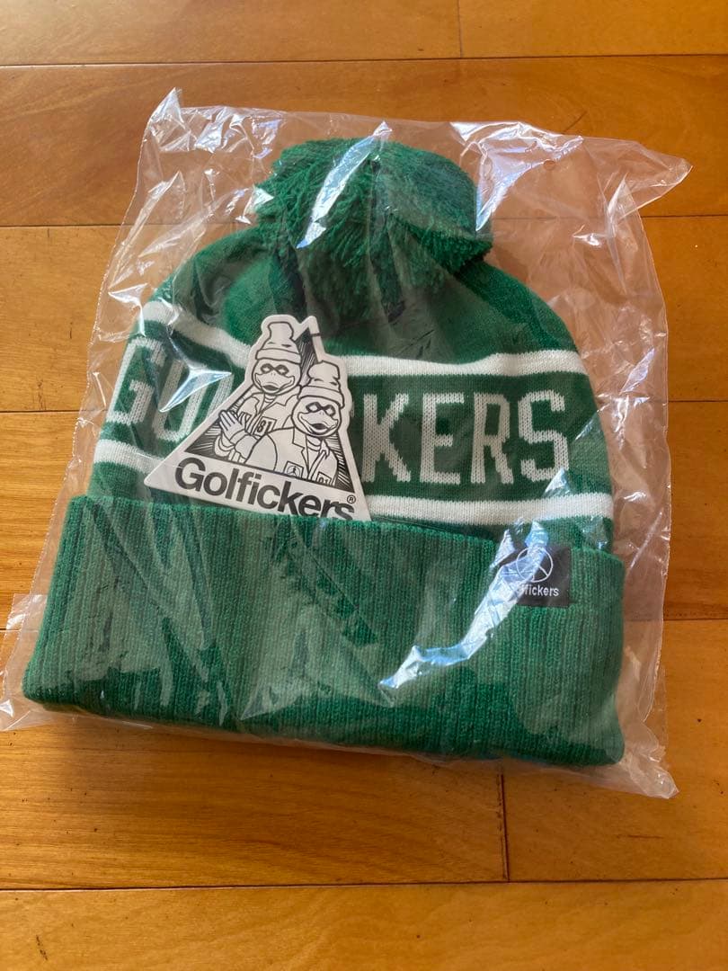 Golficers ポンポン付きニット帽 グリーン