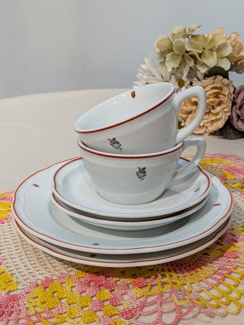 リチャードジノリ　カップ＆ソーサー　プレート　トリオ　いちご　ストロベリー　希少