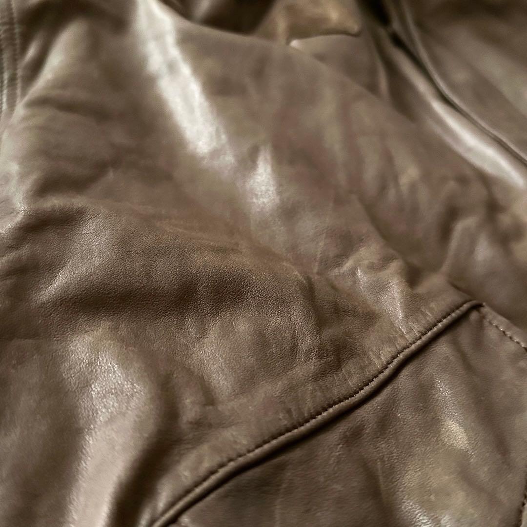 sisii ウォッシャブルレザー モッズコート サイズXXS ブラウン 日本製