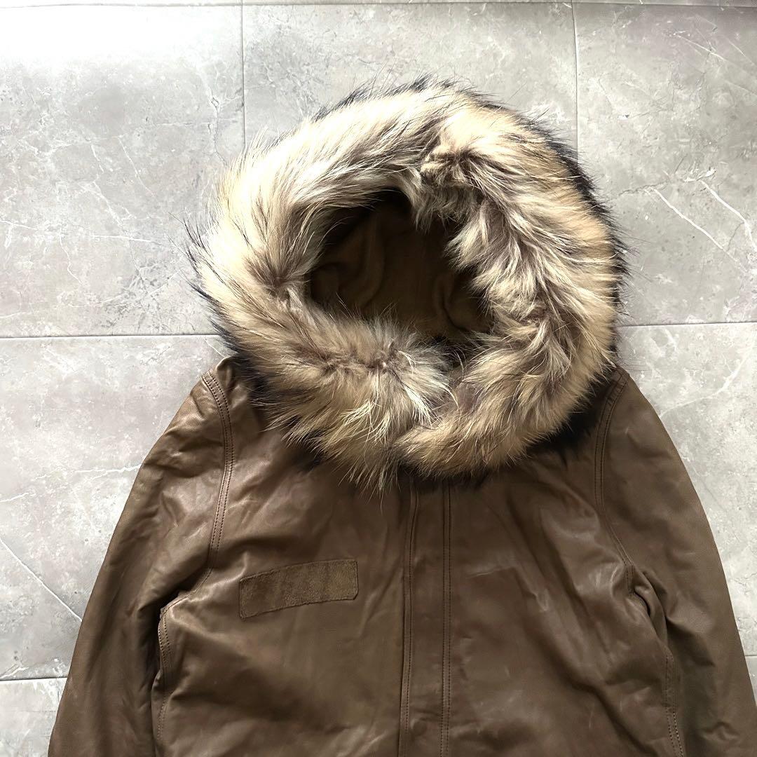 sisii ウォッシャブルレザー モッズコート サイズXXS ブラウン 日本製