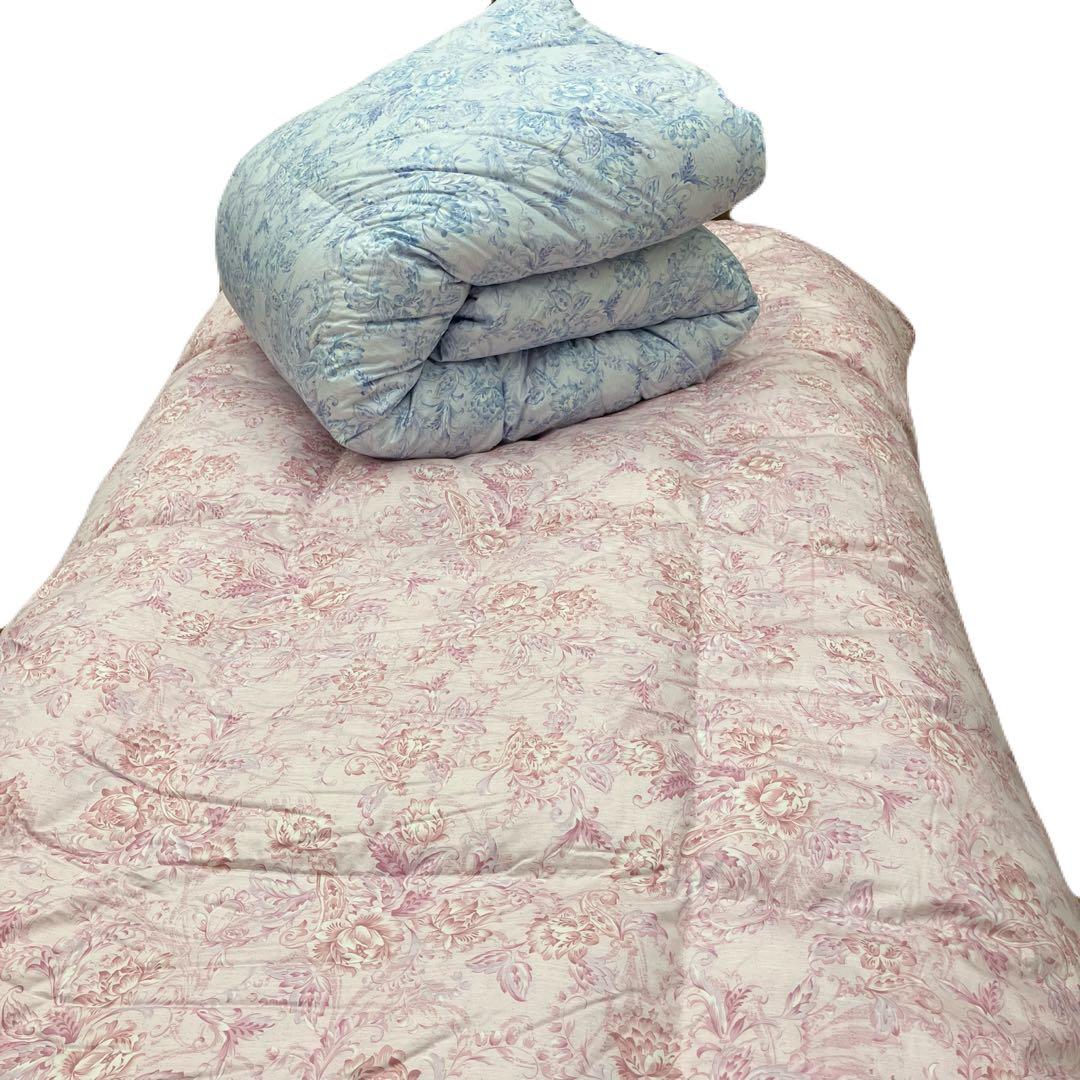 新品　シングルサイズ　羽毛掛け布団　羽毛ふとん　羽毛布団　羽毛掛ふとん　ブルー