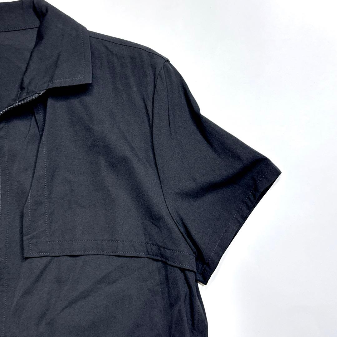 【美品】Y’s ワイズ　ジップアップ　ウールワンピース　ブラック