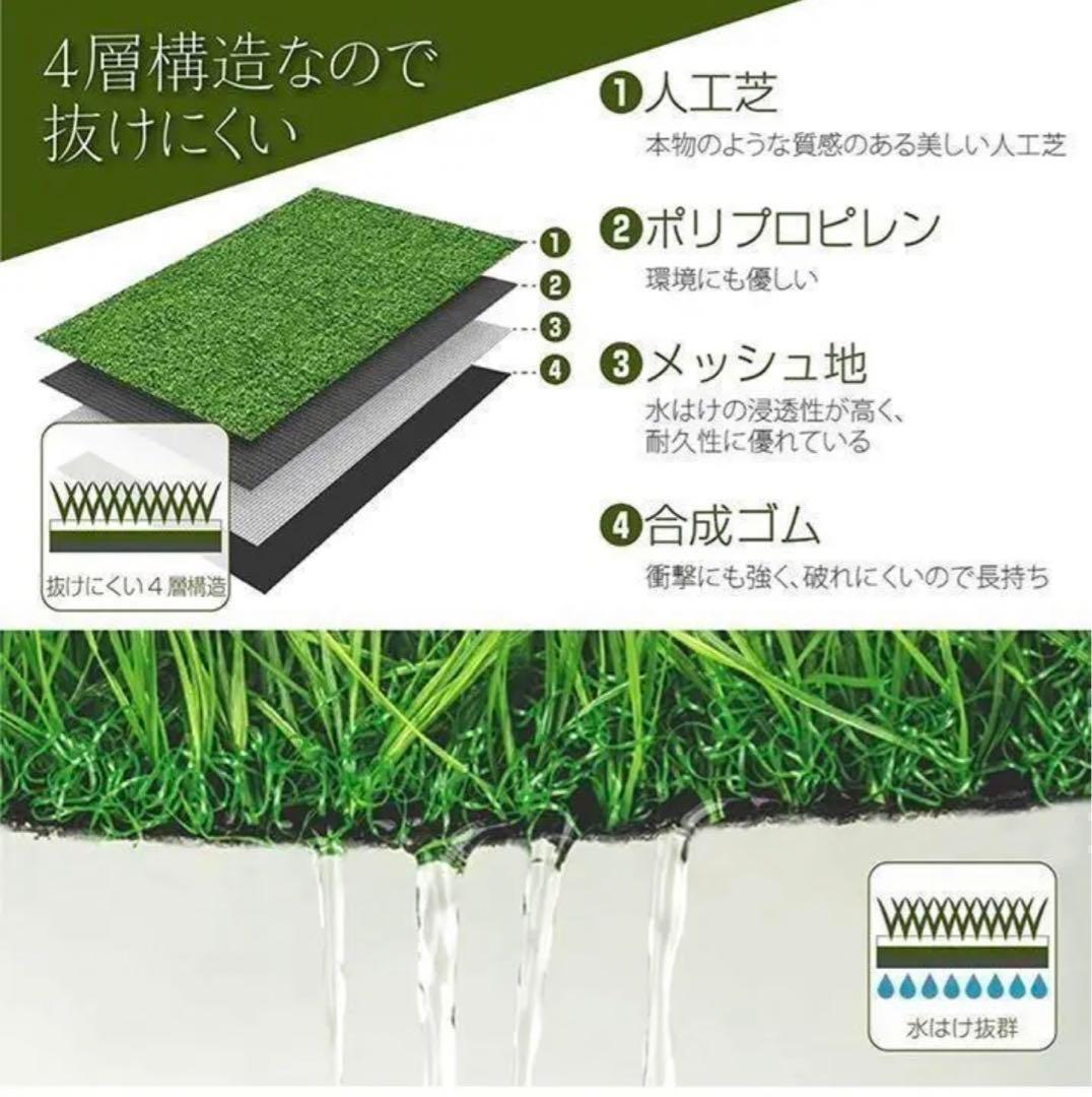 人工芝2m×10mロール芝丈35mm芝生 密度2倍固定ピン付2本セット
