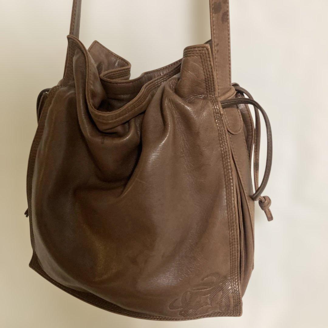 LOEWE アナグラム巾着ショルダーバッグヴィンテージ