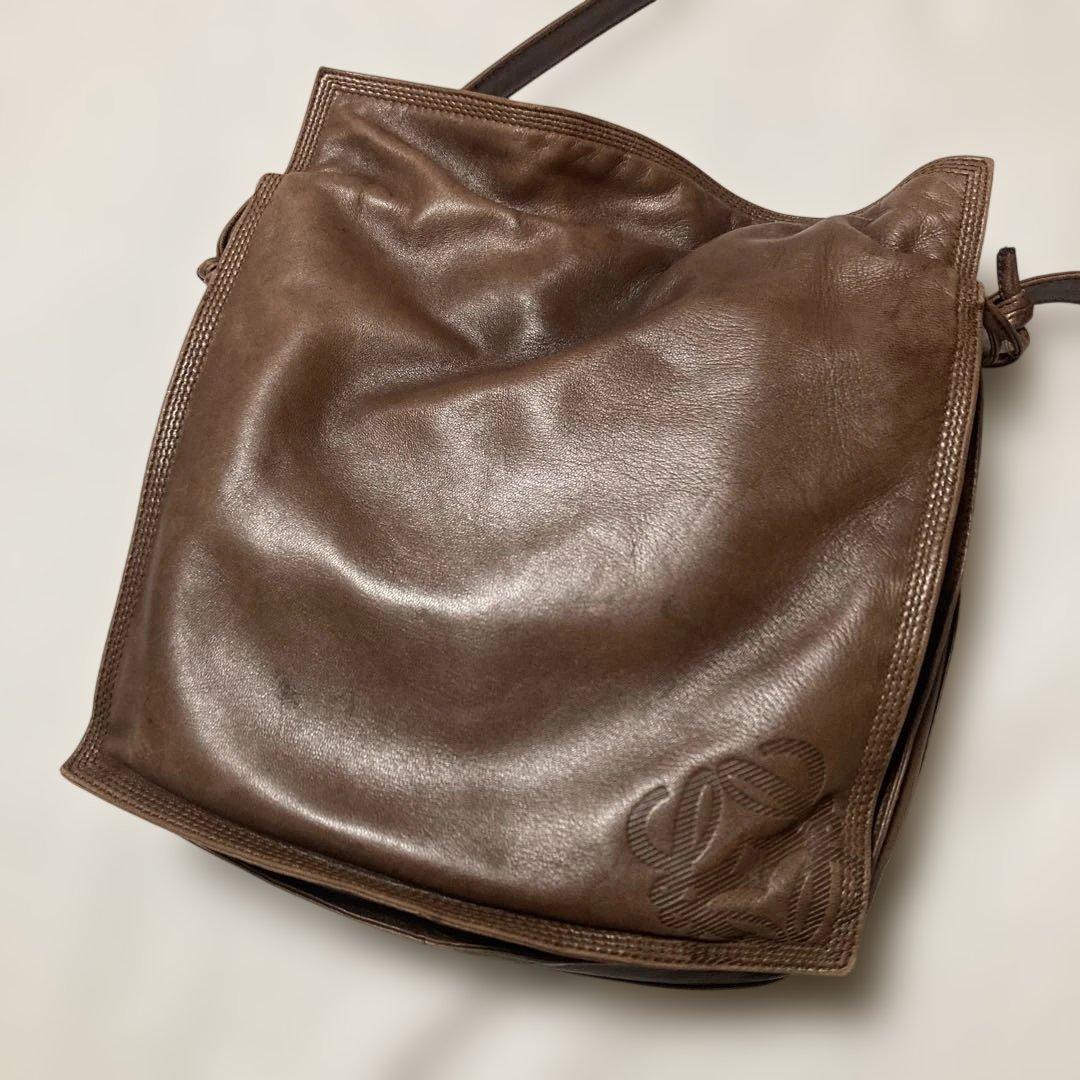 LOEWE アナグラム巾着ショルダーバッグヴィンテージ