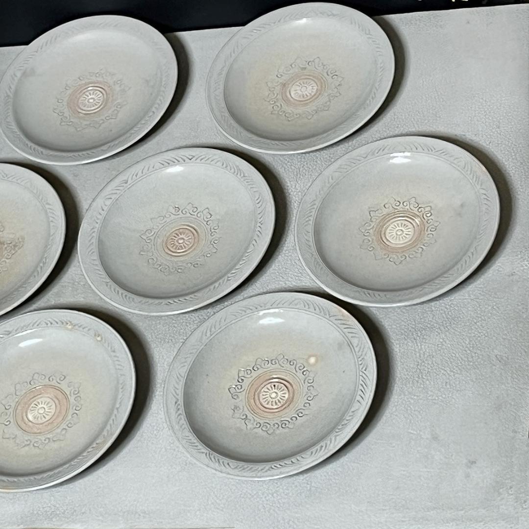 華中亭道八 御本手 銘々皿 十客 共箱 道八 小皿 茶道具 【k3188】