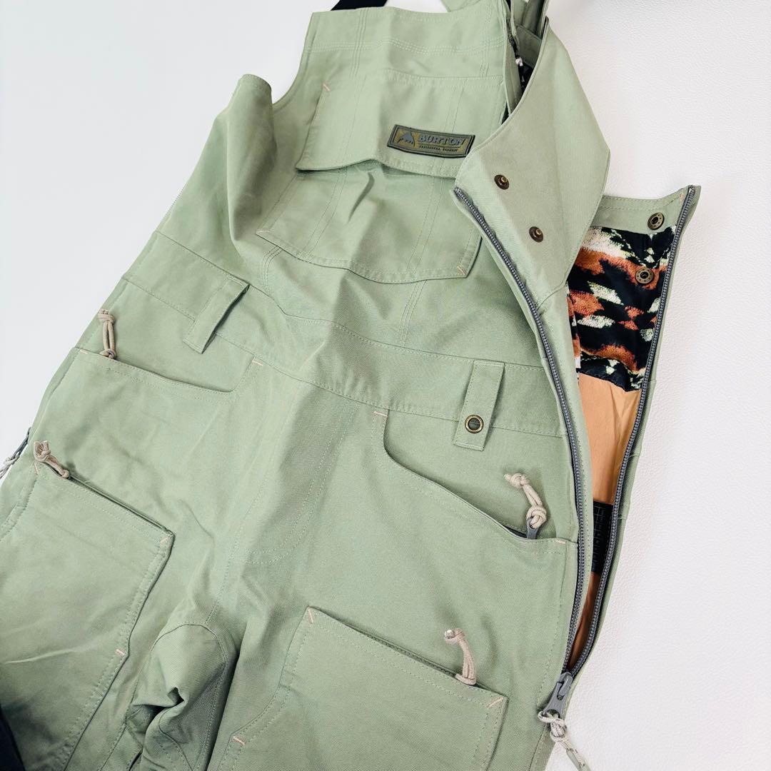 2460 バートン ビブパンツ カーキ 裏地付き つなぎ