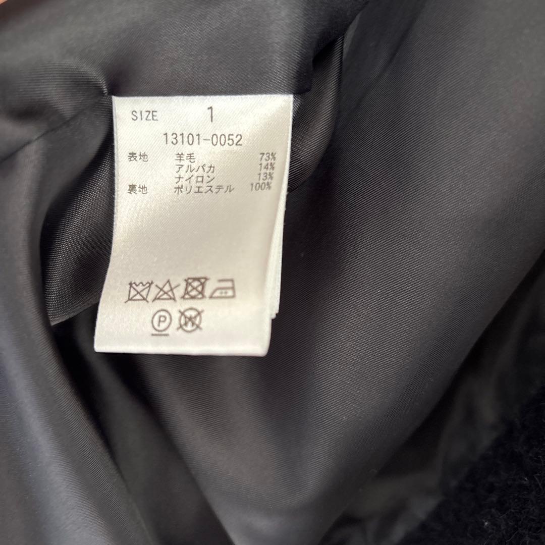 clane OVER LINE DOUBLE COAT ブラック