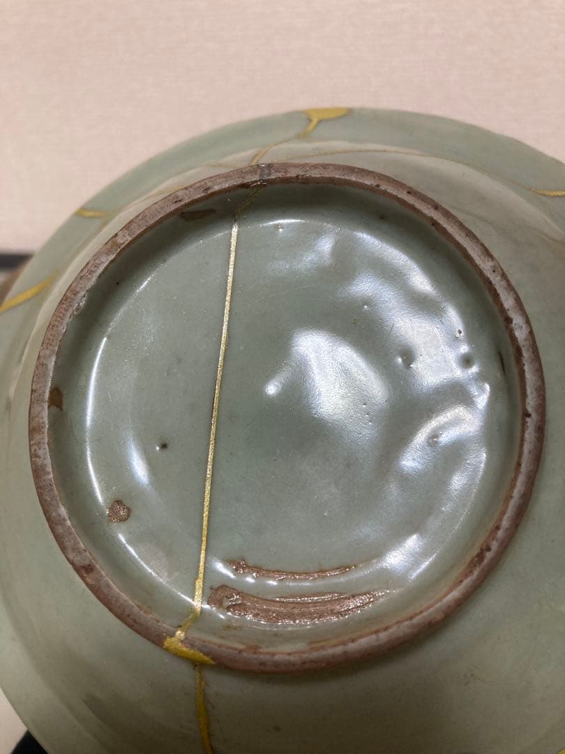 伝世品砧青磁鉢　龍泉窯青磁皿　天龍寺青磁　七官青磁