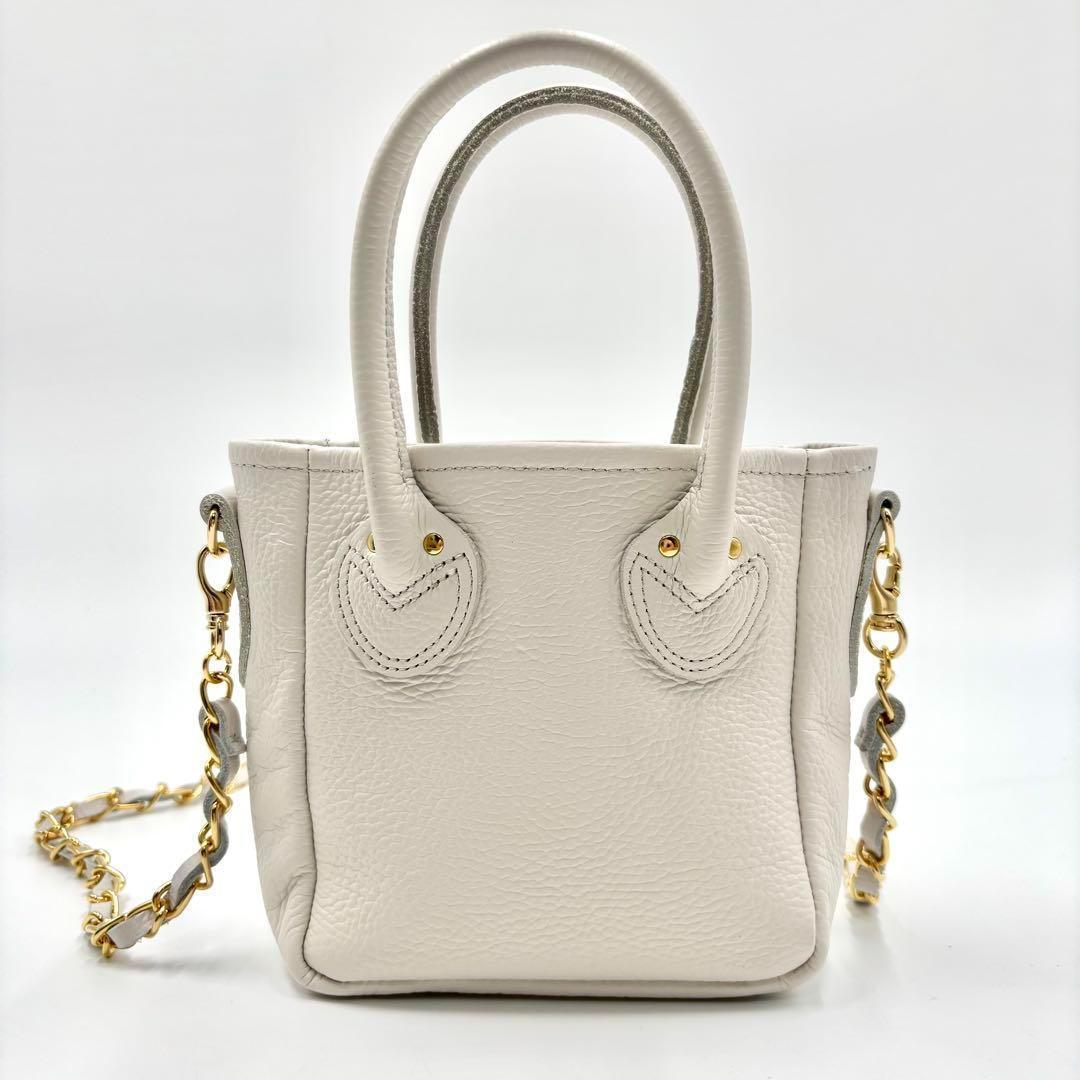 【未使用に近い】 ヤングアンドオルセン 2way ショルダーバッグ チェーン