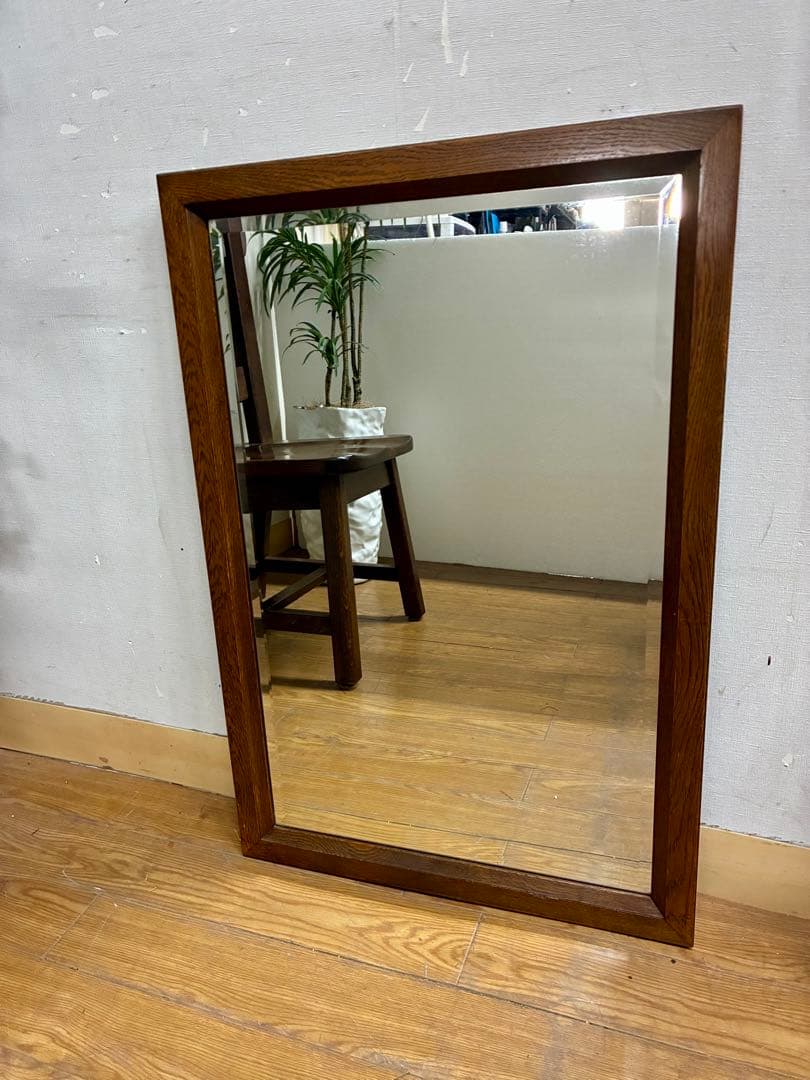 管343☆英国製☆アンティーク☆オーク☆クラシックミラー☆壁掛け鏡