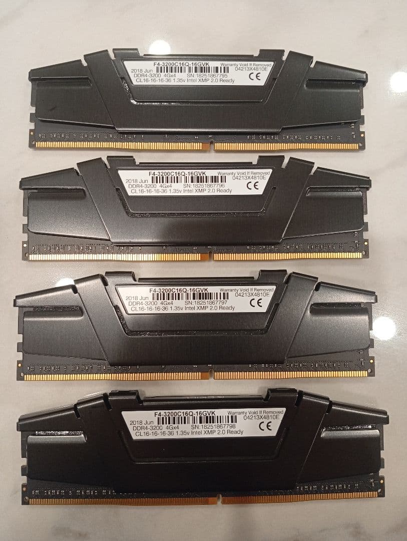 G.SKILL RIPJAWSV DDR4 4GB×4 3200