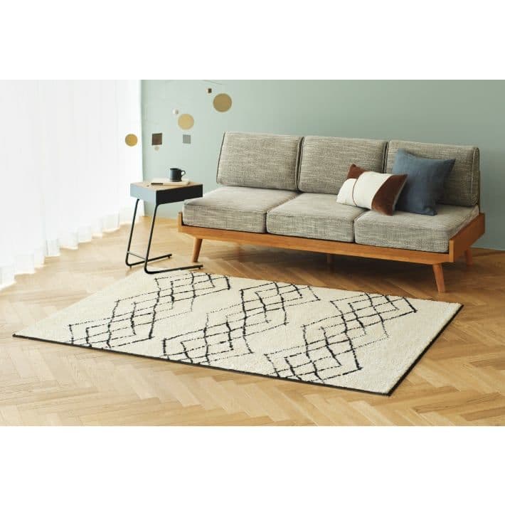 unico HIMAYA(ハイマヤ) ラグ ブラック 140×200cm