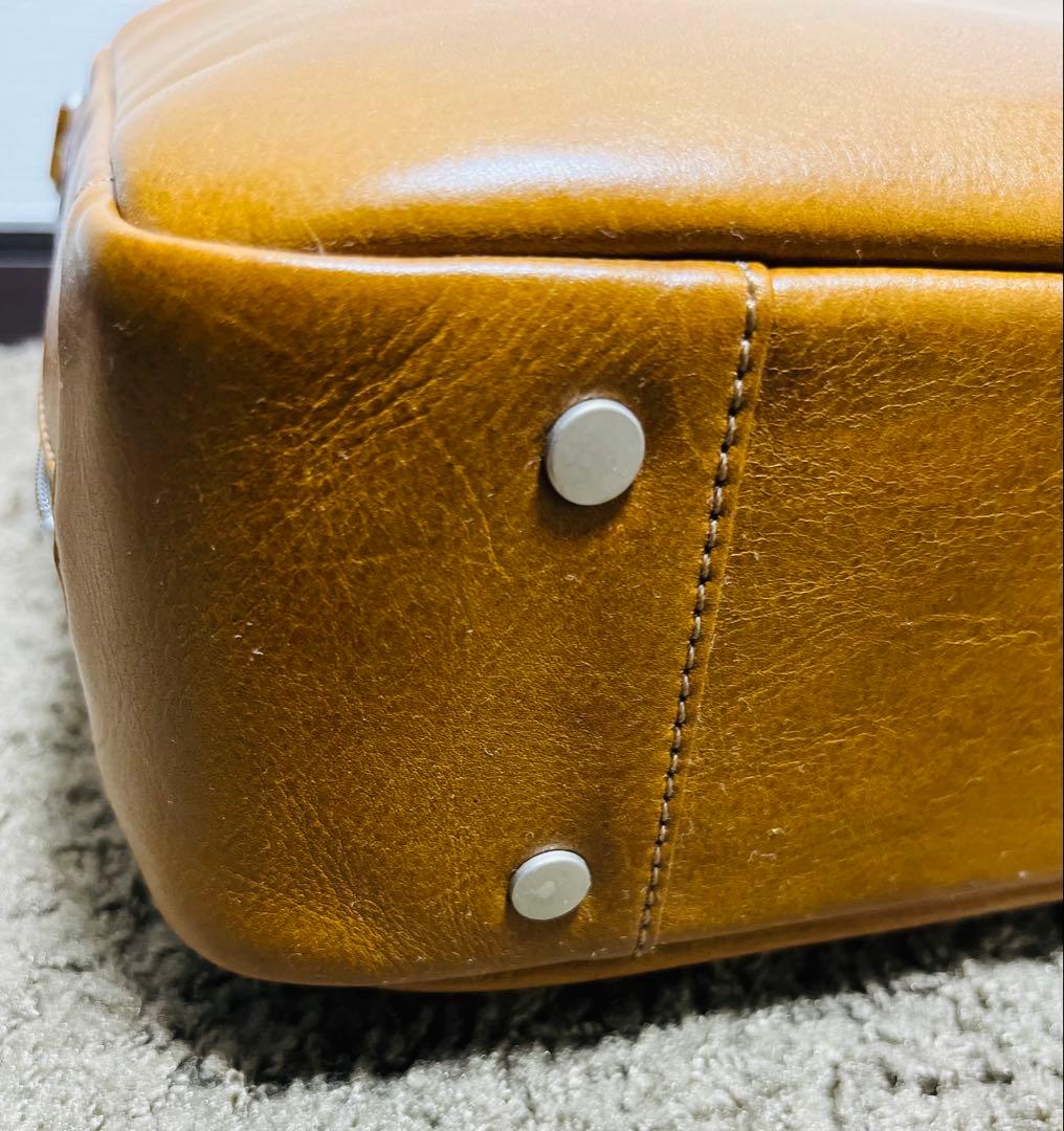 HERGOPOCH グレーズドレザー ブリーフケース ビジネスバッグ