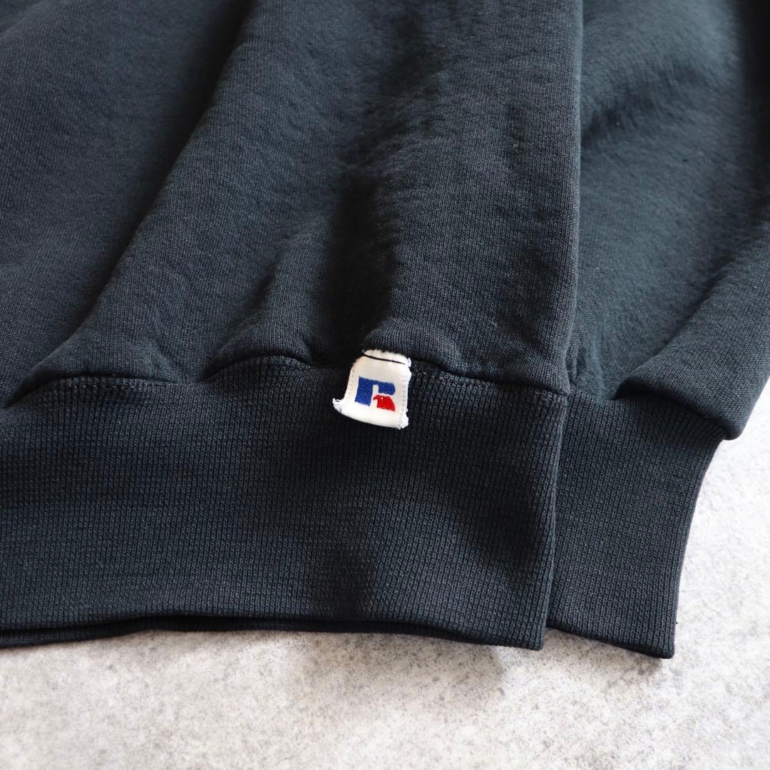 USA製 ブラック 90s Russell ラッセル スウェット 無地黒 XL