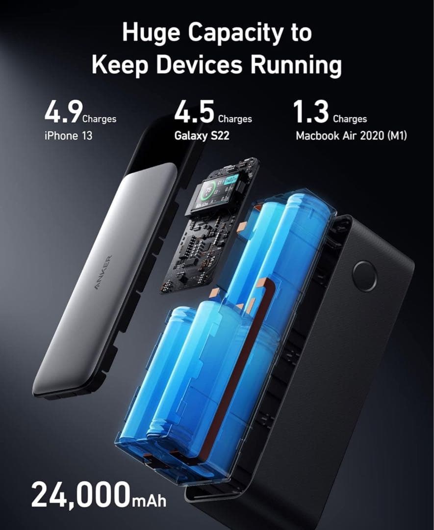 ANKER 737 Power Bank モバイルバッテリー 24000mAh