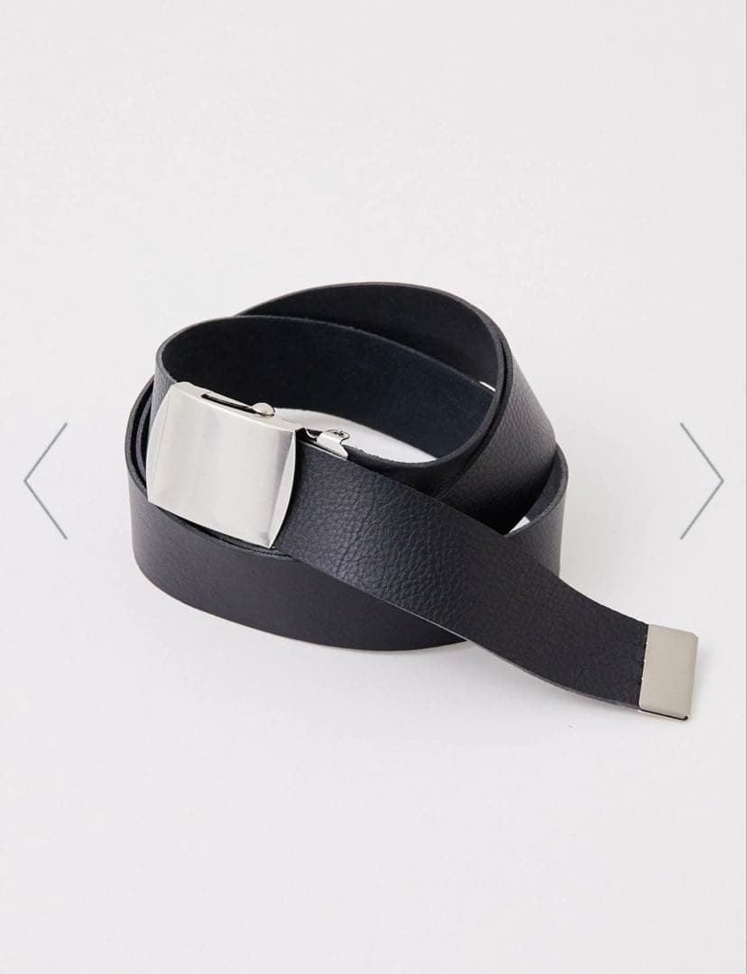 Whim Gazette 【Hoaw.】レザーガチャベルト　ブラック×シルバー