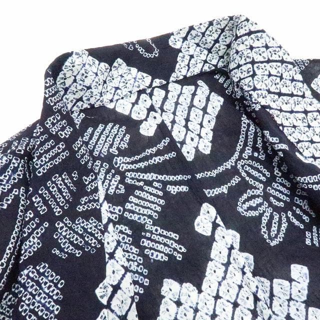 Y3439◆美品未着用 有松鳴海絞り 綿 仕付け糸付 手縫い仕立て 高級浴衣