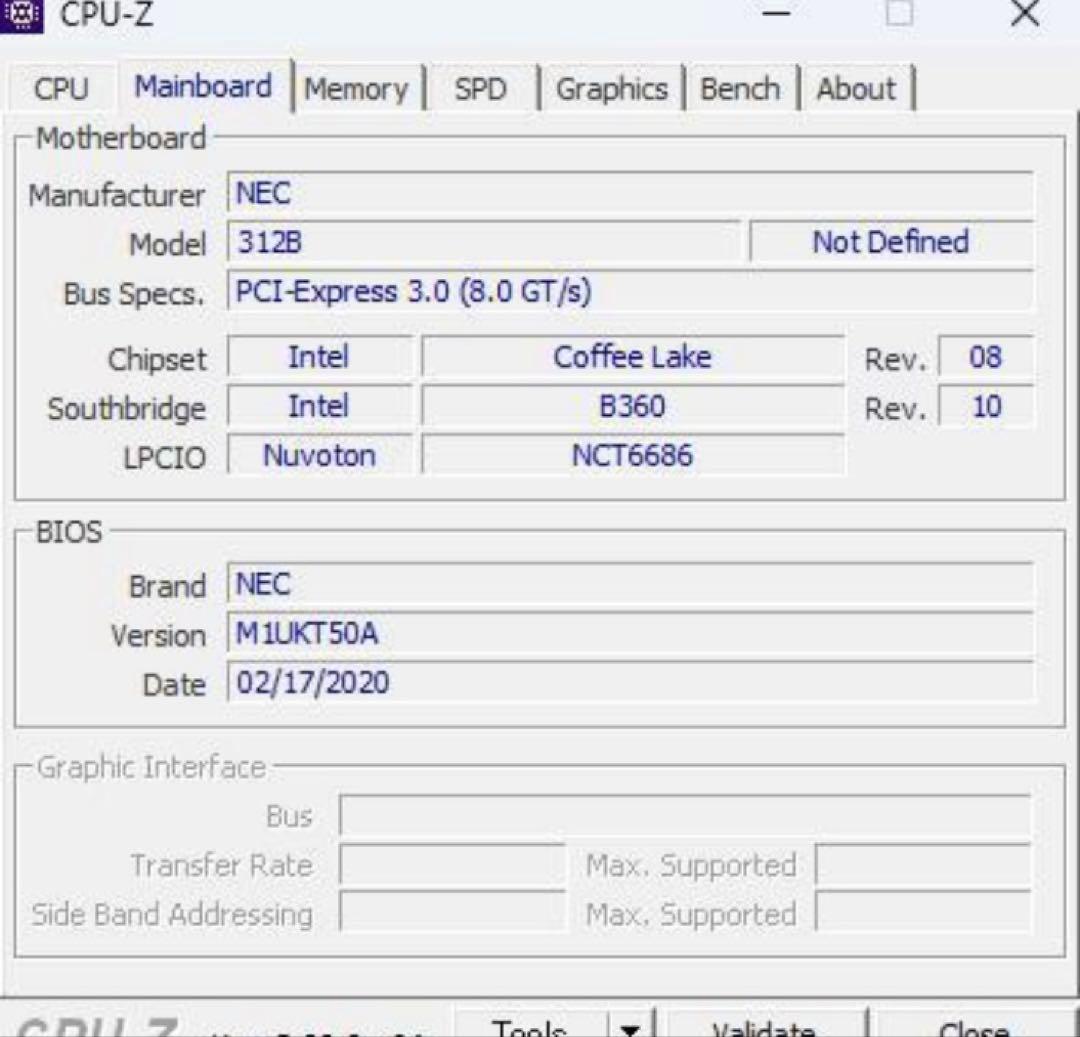 Windowsデスクトップ NEC Mate MJL36L-3 Core i3 8100