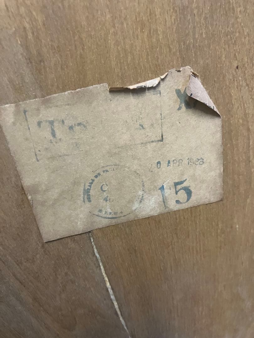 鏡　壁掛け　木製　ビンテージ　北欧