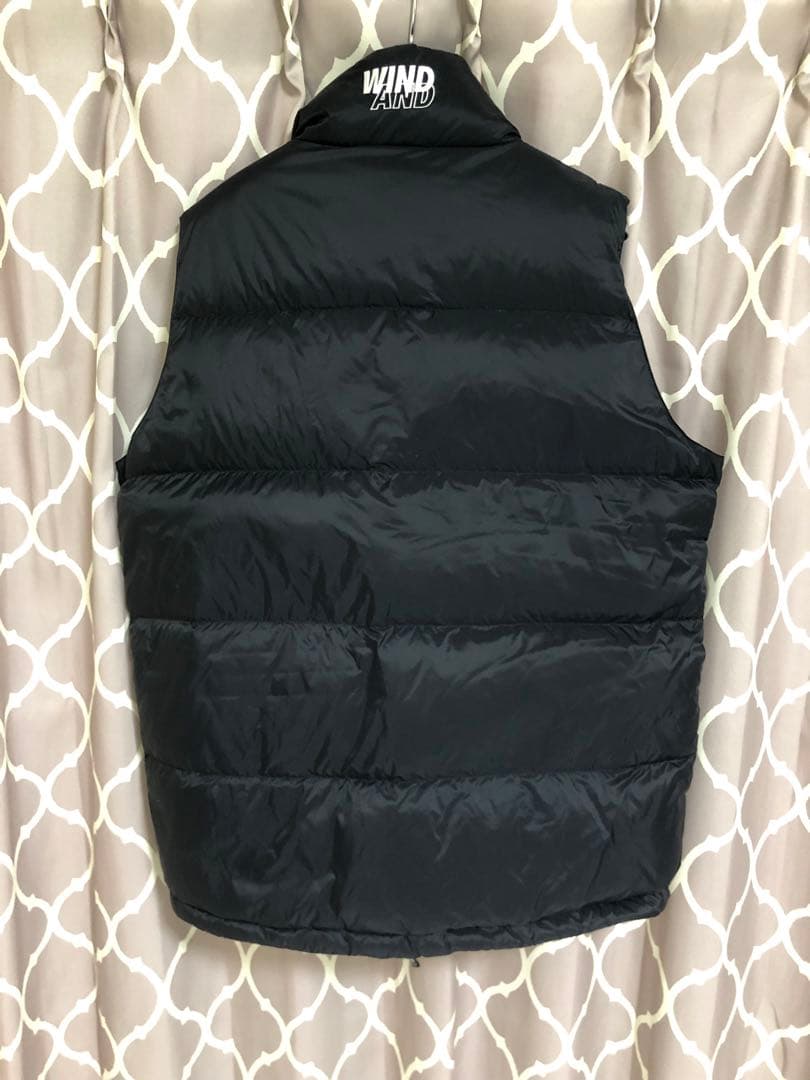 WIND AND SEA ブラック ダウンベスト L