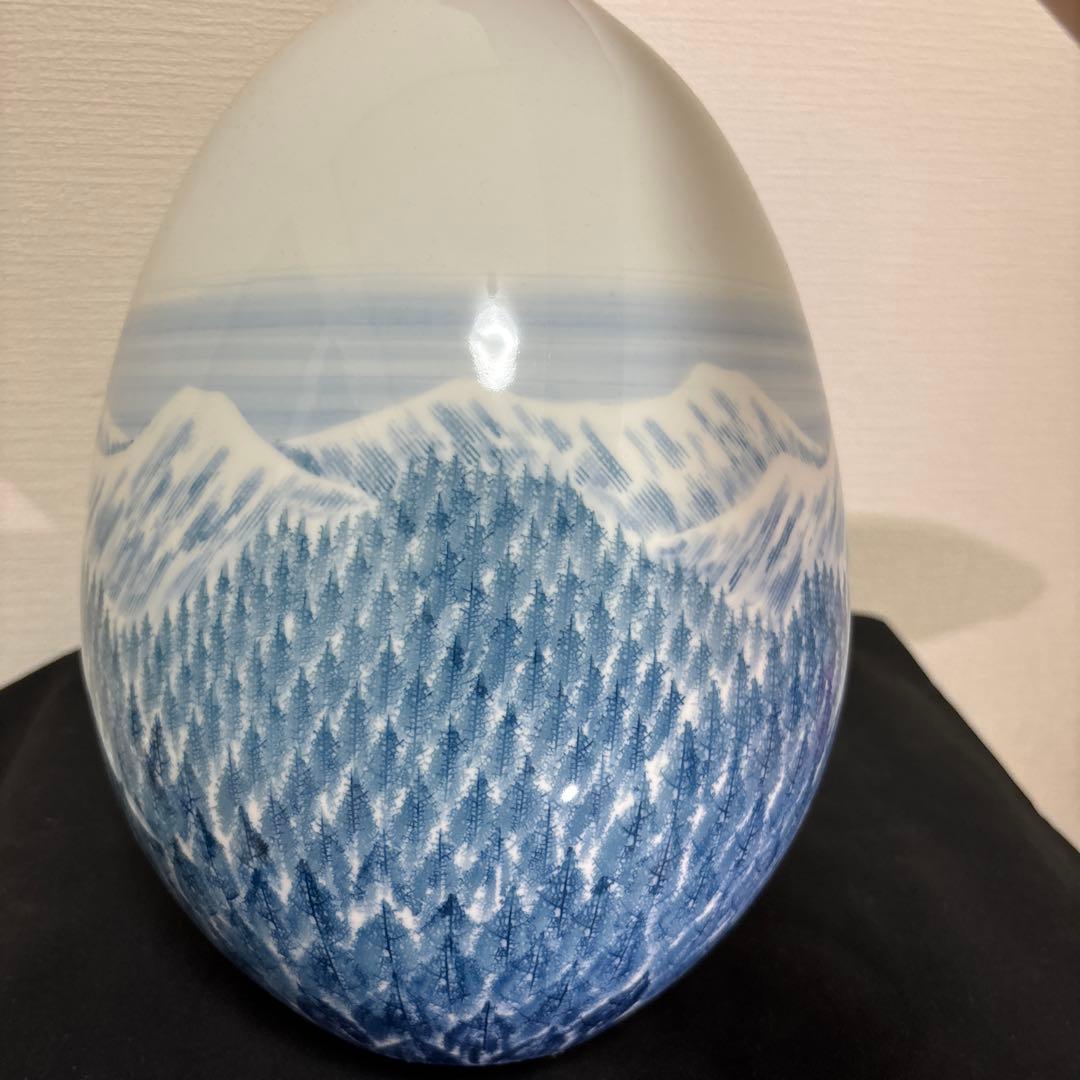 藤井朱明 壺 飾り壺 花器 日展人気作家 花瓶 有田焼 高さ38.5cm