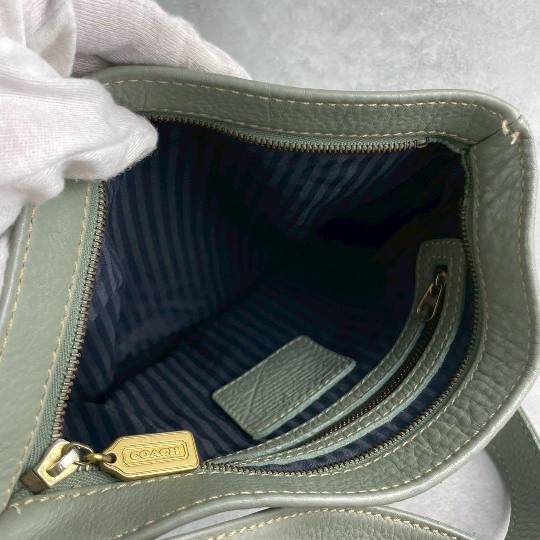 ✨稀少✨美品✨オールドコーチ　ソノマ　バケットバッグ　クロスボディ　レザー　緑