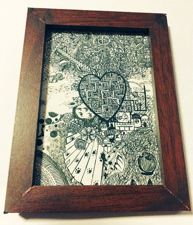 ボールペン画 原画3枚セット ゼンタングル