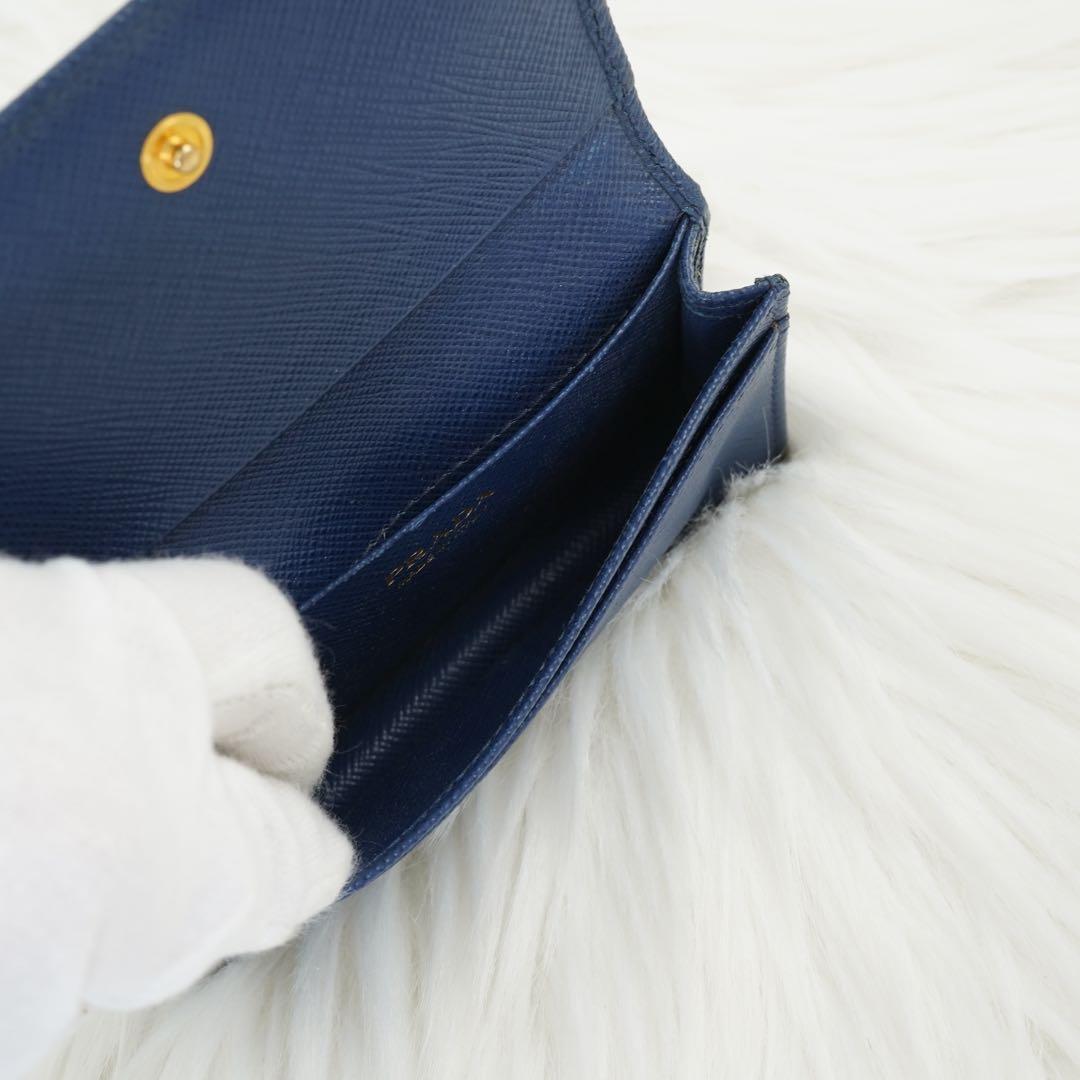 極美品　箱・カード付き　PRADA プラダ　名刺入れ　サフィアーノ　リボン