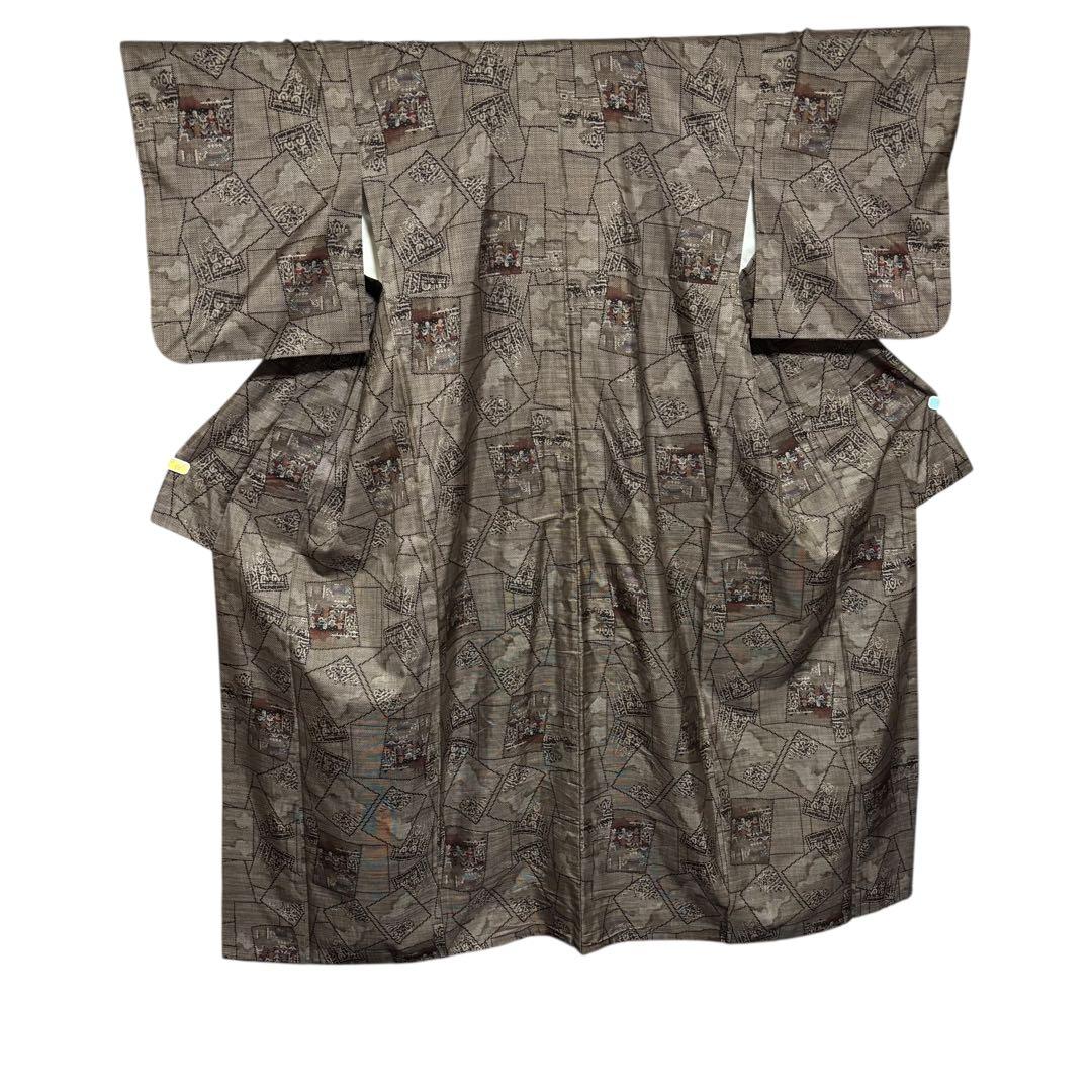 美品　袷　証紙　泥染め　本場奄美大島紬　フルセット　4点　貴重柄　クリスマス