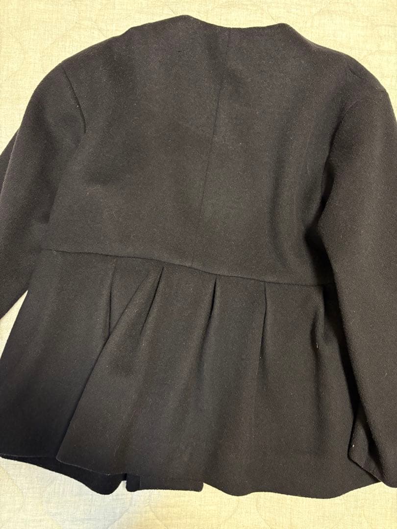 UNITED ARROWS ペプラムショートコート　ノーカラーコート