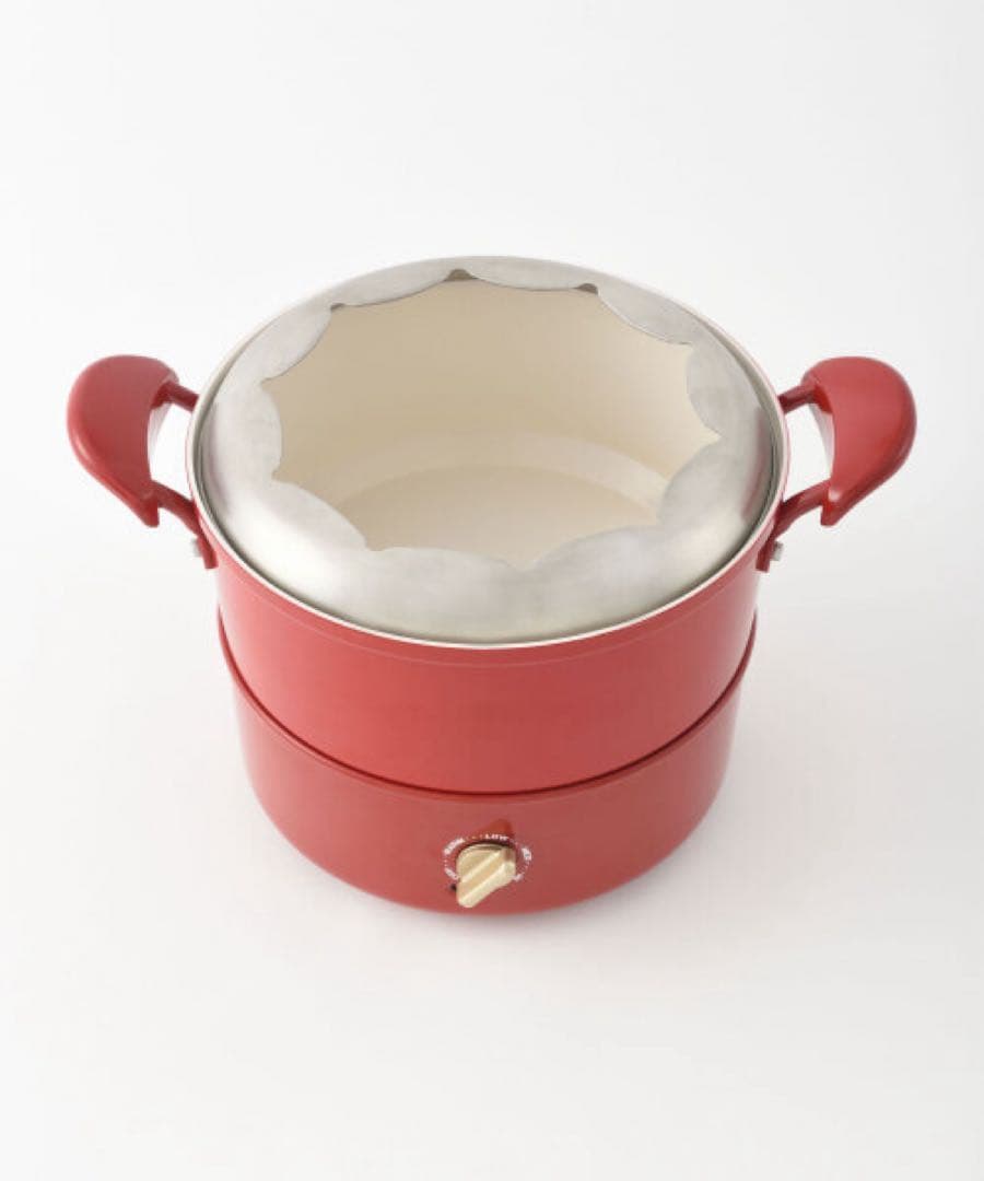 【新品未使用品】ブルーノ　マルチグリルポット　レッド