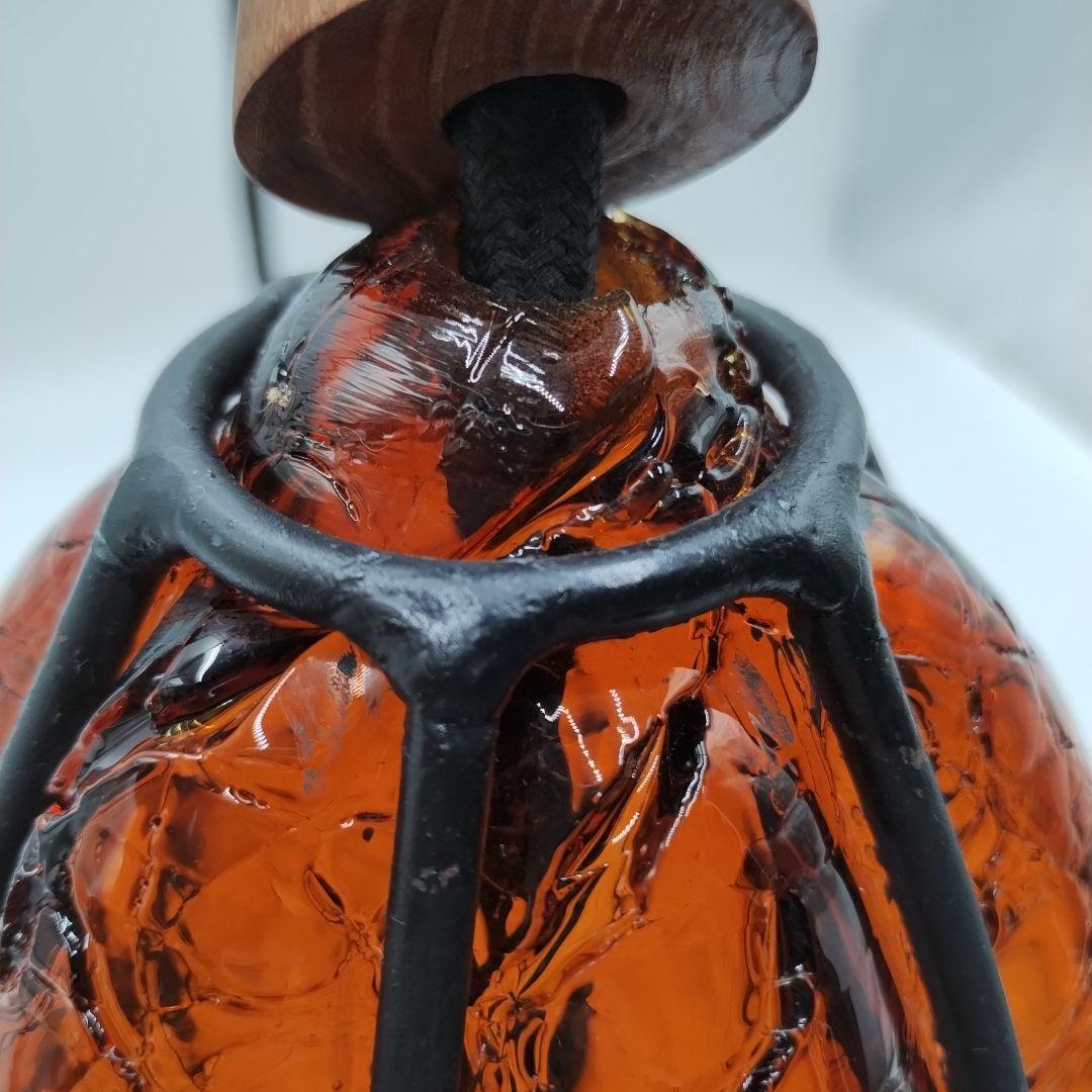 f アンバーガラス 吊り下げライト アンティークヴィンテージ ペンダントライト