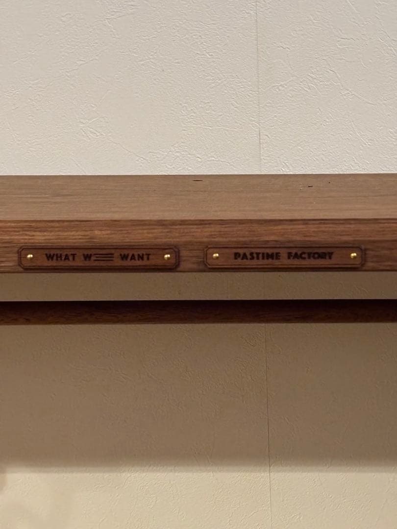 【品薄】SOLIDWOODSHELF テーブル（ウッドバー付き）