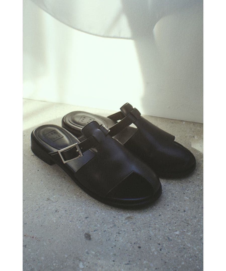 RIM.ARK リムアーク サムレザーフラットサンダル 黒 37 新品未使用