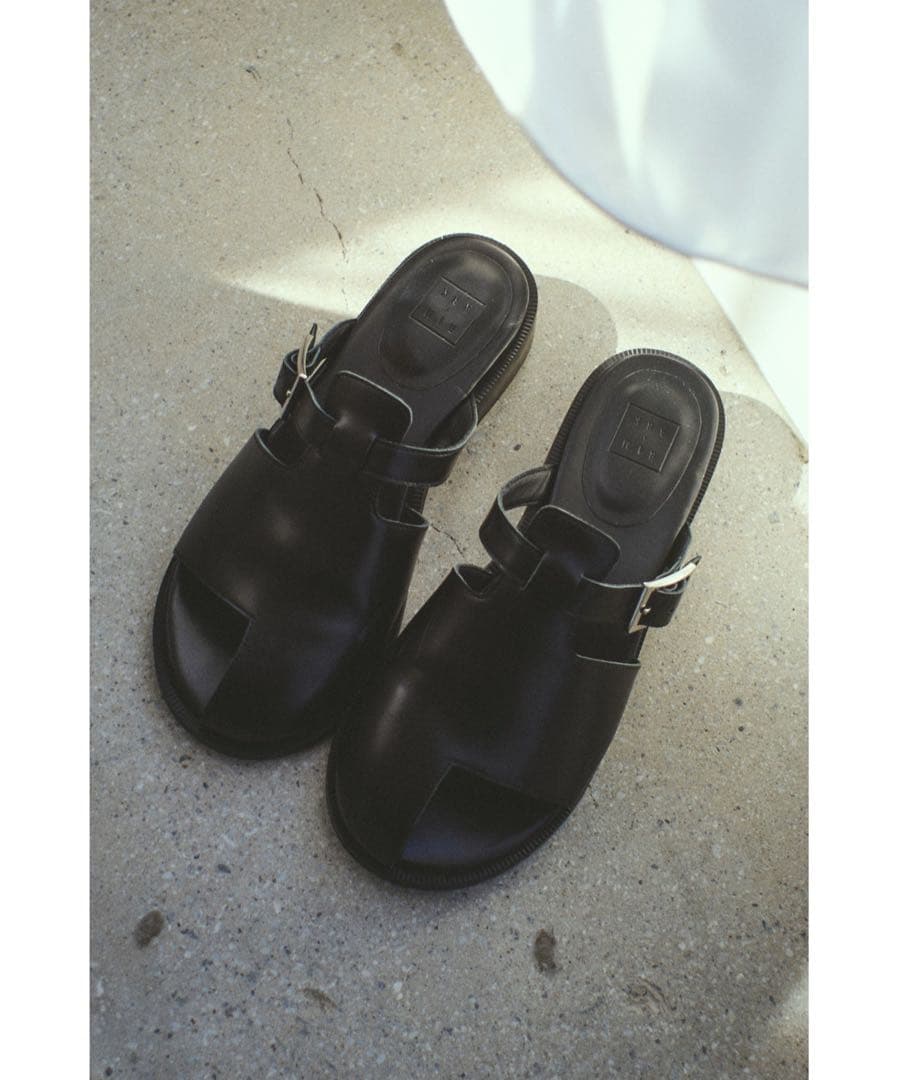 RIM.ARK リムアーク サムレザーフラットサンダル 黒 37 新品未使用