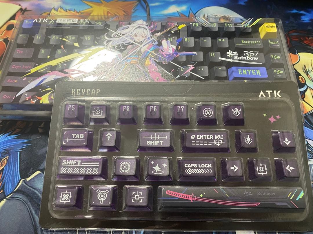 ATK RS7 ラピットトリガーゲーミングキーボード xtrfyマウスパッド付き