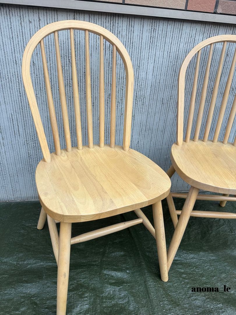 【ダイニングチェア】木製　スティックバック　ウィンザーチェア　ナフコ　インテリア