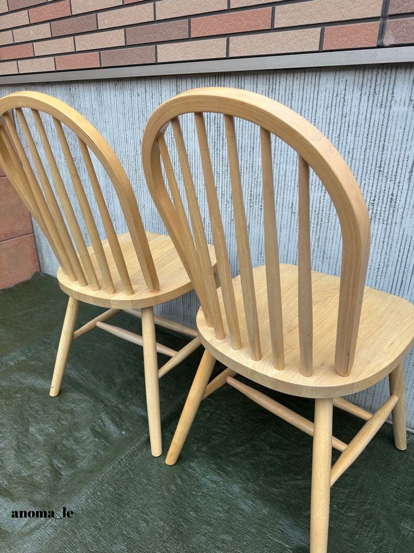 【ダイニングチェア】木製　スティックバック　ウィンザーチェア　ナフコ　インテリア