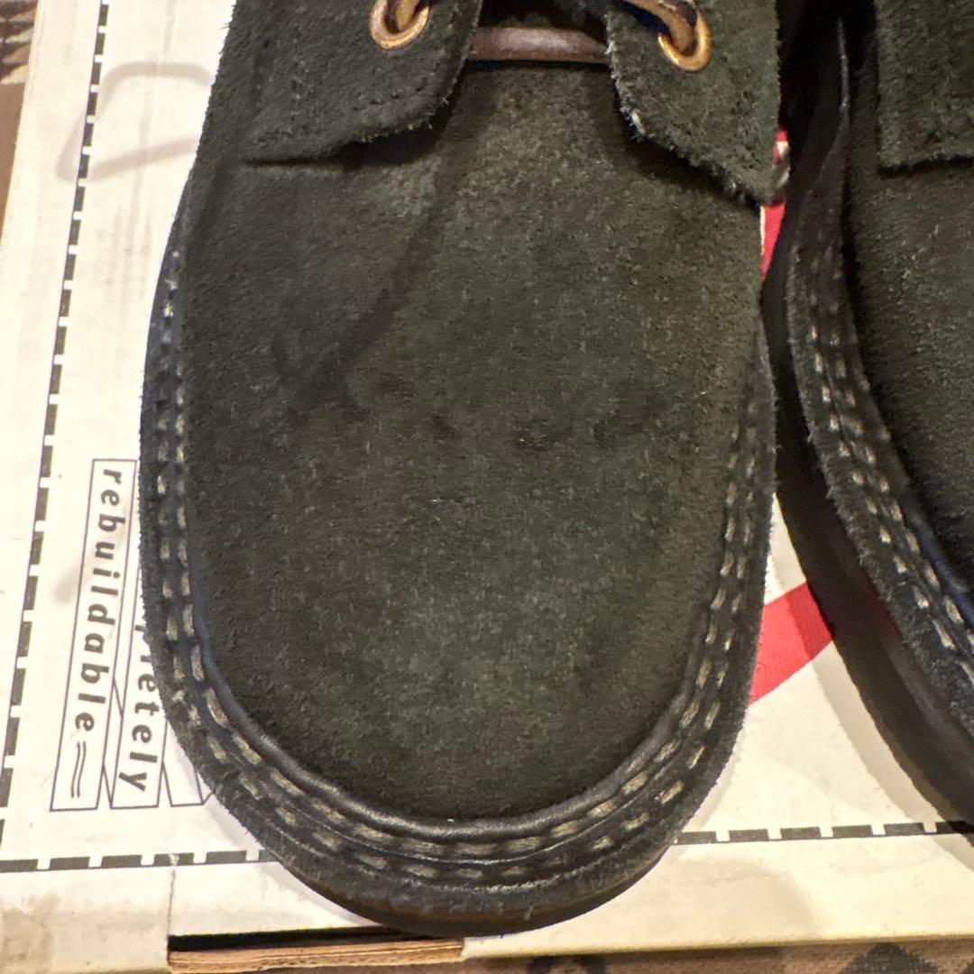 ブラックスエードワークブーツ サイズ9