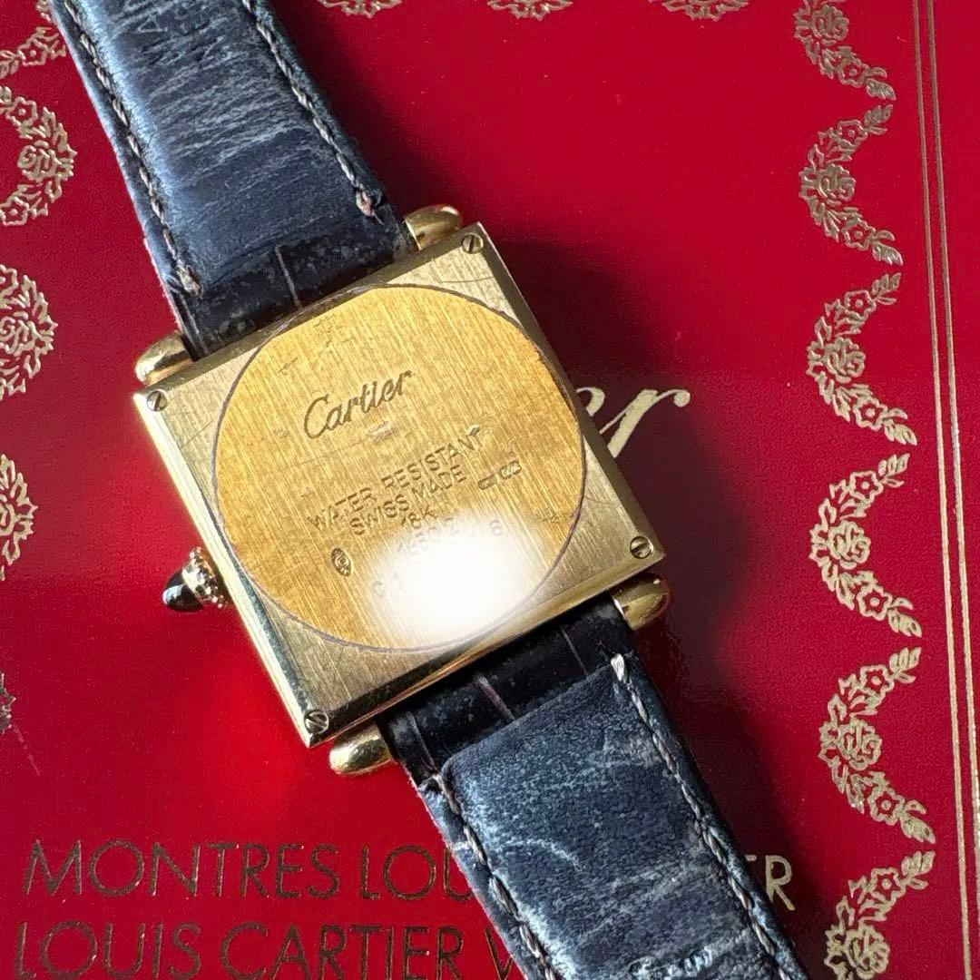 は*か様 [CARTIER]カルティエ　タンクオビュ　K18X革ベルト　レディス